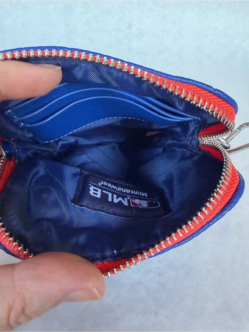 New York Mets MLB Montana West Leather Crossbody Bag Blue Orange